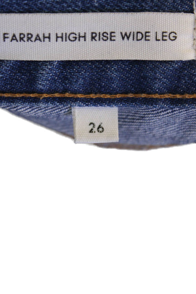 Denim Forum Unisex Cropped Wide-Leg Dark Blue High-Rise Jeans Size 26