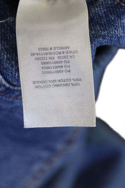 Denim Forum Unisex Cropped Wide-Leg Dark Blue High-Rise Jeans Size 26