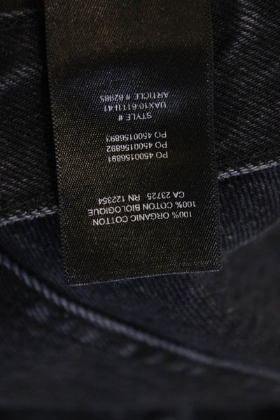 Denim Forum Women Cropped Wide-Leg Dark Gray Jeans Size 26