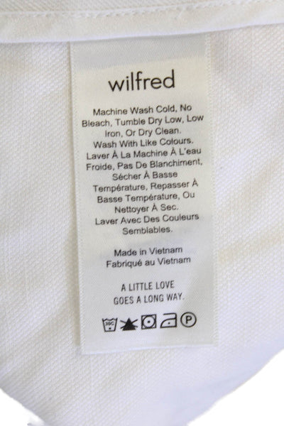 Wilfred Womens Bohemian Cropped White Pants 66% Lyocell 34% Linen Size 2