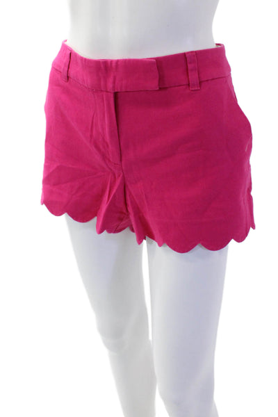 J Crew Unisex Pink Linen Cotton Beach Solid Shorts Size 4