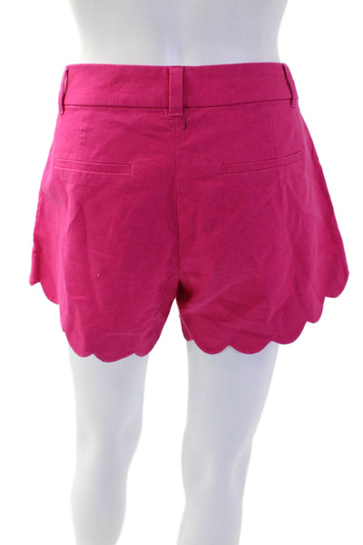 J Crew Unisex Pink Linen Cotton Beach Solid Shorts Size 4