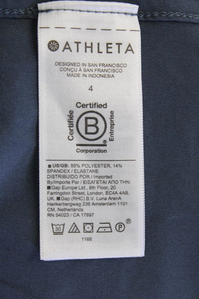 Athleta Womens Drawstring High Rise Ruched Cuff Ankle Jogger Pants Gray Size 4