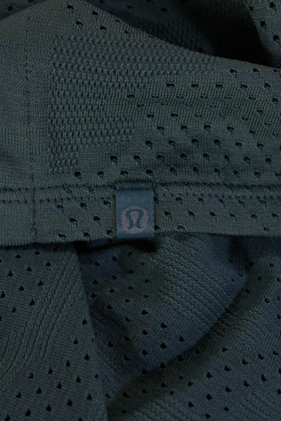 Lululemon Women Cropped Green Geometric Nylon Crewneck Tank Size 4
