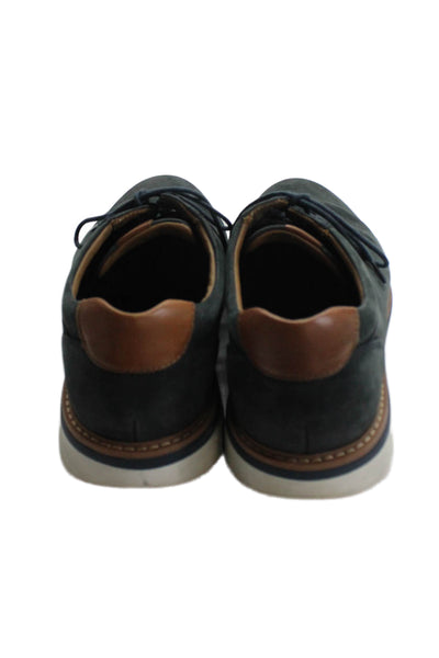Johnston & Murphy Mens Suede Lace Up Oxford Shoes Navy Blue Size 9 Medium