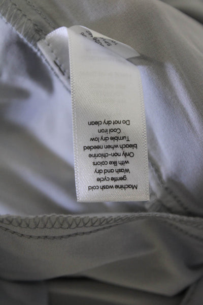 Athleta Women Gray Cropped Pants Button Closure Size 12
