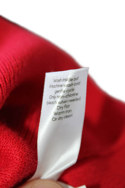 Athleta Womens Red Pullover Sweater Crew Neck Long Sleeve Size M