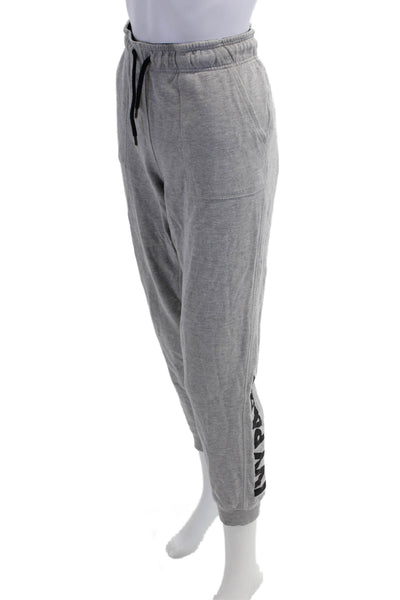 Ivy Park Women's Drawstring Waist Tapered Leg Jogger Pants Gray Size M