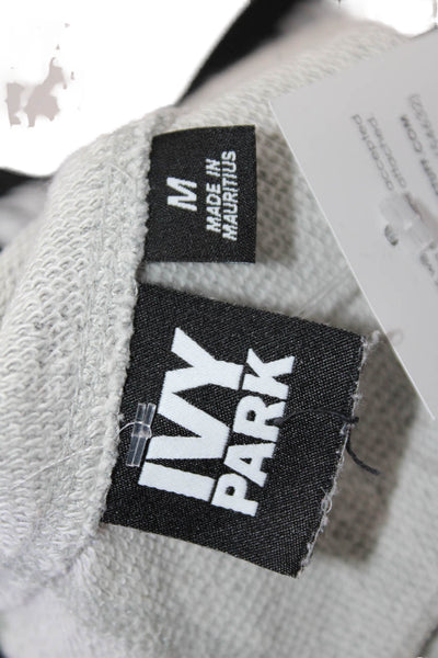 Ivy Park Women's Drawstring Waist Tapered Leg Jogger Pants Gray Size M