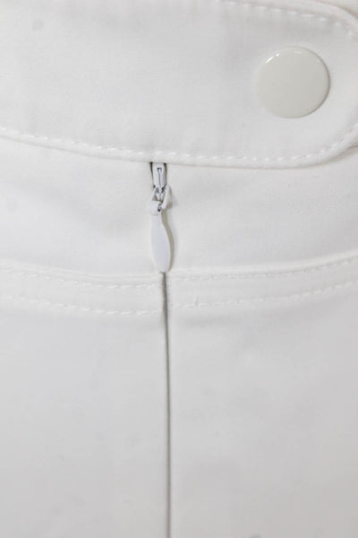 Akris Punto Womens White Straight Pencil Skirt Size M