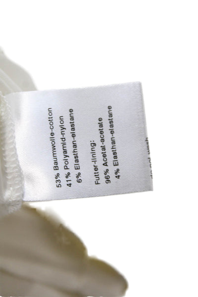 Akris Punto Womens White Straight Pencil Skirt Size M