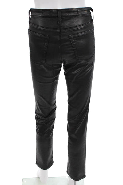 Adriano Goldschmied Women Cropped Ankle Biker Black Pants Size 25