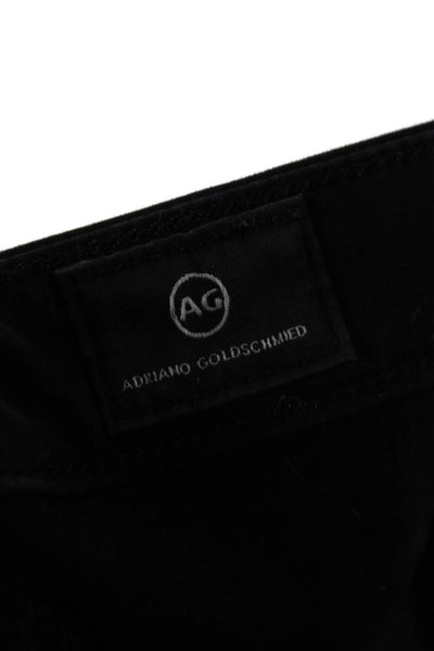 Adriano Goldschmied Women Cropped Ankle Biker Black Pants Size 25