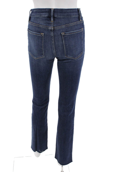 Frame Women Designer Straight Jeans Dark Blue Mid Rise Size 26