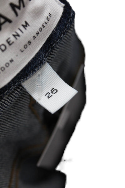 Frame Women Designer Straight Jeans Dark Blue Mid Rise Size 26