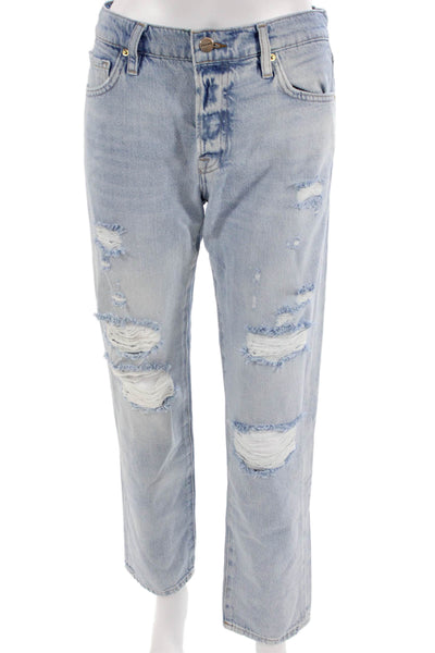 Frame, Women Boyfriend Straight Jeans Light Blue Size 23