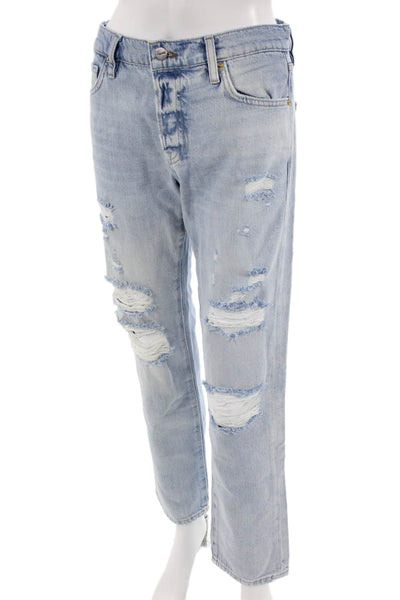 Frame, Women Boyfriend Straight Jeans Light Blue Size 23