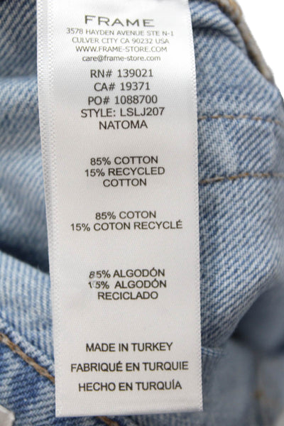 Frame, Women Boyfriend Straight Jeans Light Blue Size 23