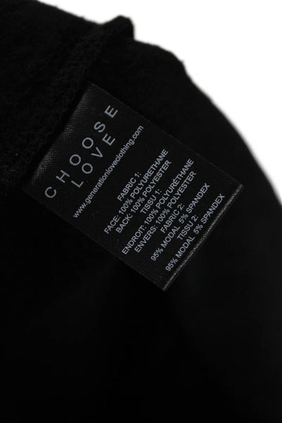 Generation Love Womens Pullover Sweatshirt Black Mock Neck Long Sleeve Size XS