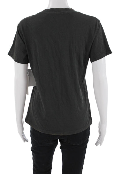 Generation Love Women Black V-Neck Basic T-Shirt Short Sleeve Size XS