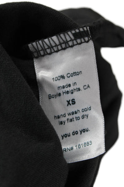 Generation Love Women Black V-Neck Basic T-Shirt Short Sleeve Size XS