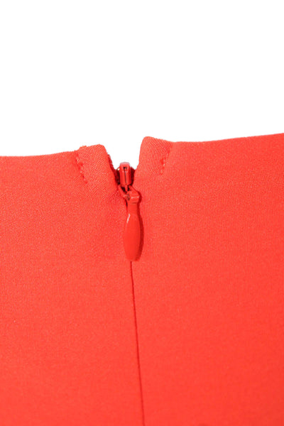 Adelyn Rae Womens Bodycon Mini Dress Orange Square Neck Sleeveless Size S