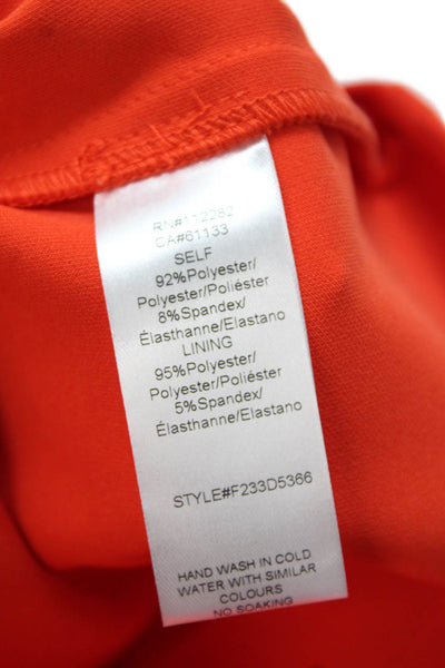 Adelyn Rae Womens Bodycon Mini Dress Orange Square Neck Sleeveless Size S