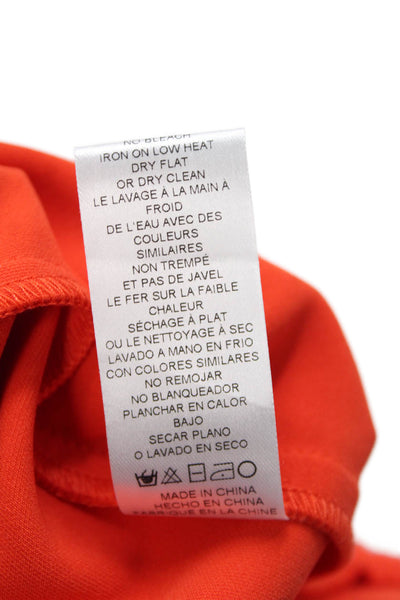 Adelyn Rae Womens Bodycon Mini Dress Orange Square Neck Sleeveless Size S