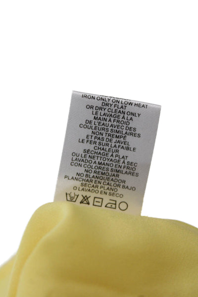 Adelyn Rae Women Sundress Yellow Square Neck Tie Above Knee Size M