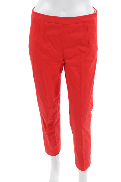 J Crew Women Ankle Cropped Dress Pants Red Size 2