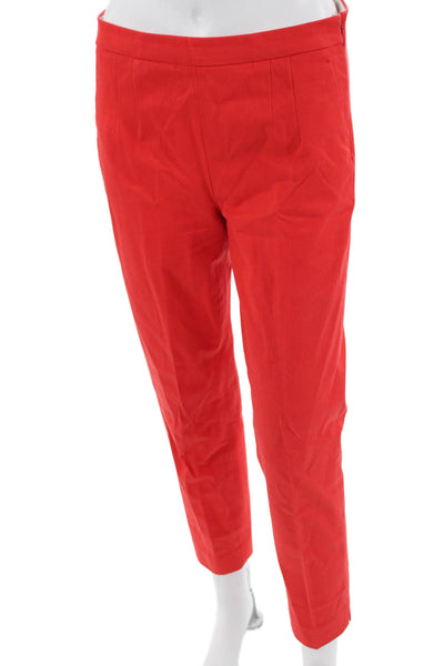 J Crew Women Ankle Cropped Dress Pants Red Size 2