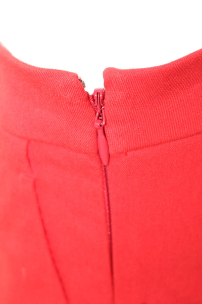 J Crew Women Ankle Cropped Dress Pants Red Size 2