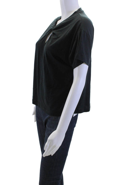 Sessun Women Black Basic Short Sleeve T-Shirt Size XS