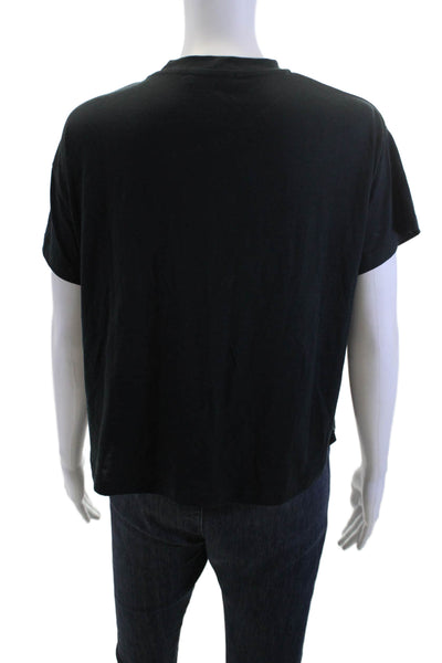Sessun Women Black Basic Short Sleeve T-Shirt Size XS