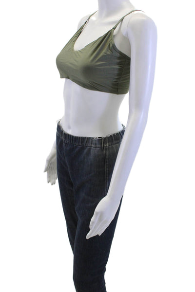 Commando Womens Green Modal Spaghetti Strap Tank Top Round Neck Size XL