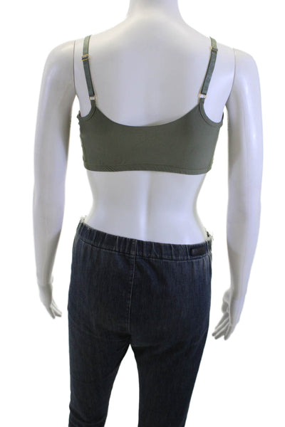 Commando Womens Green Modal Spaghetti Strap Tank Top Round Neck Size XL