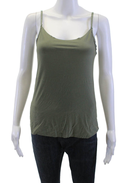 Commando Womens Green Modal Spaghetti Strap Tank Top Round Neck Size XL