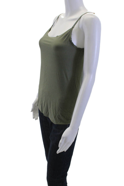 Commando Womens Green Modal Spaghetti Strap Tank Top Round Neck Size XL