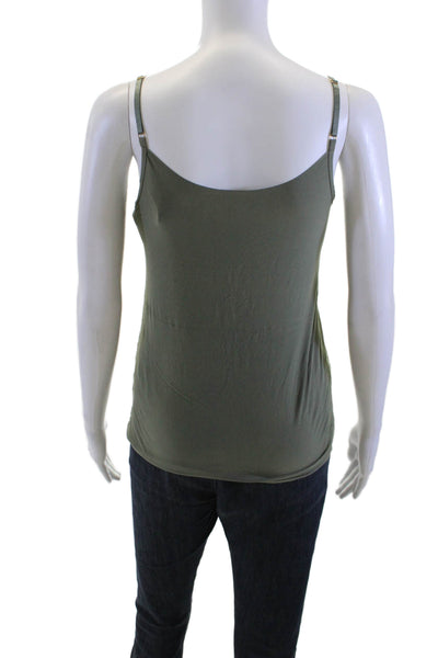 Commando Womens Green Modal Spaghetti Strap Tank Top Round Neck Size XL