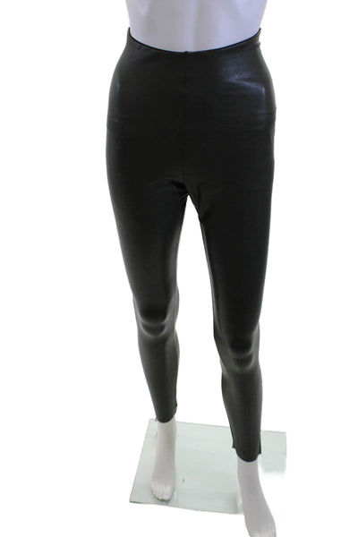 Commando Womens Ankle Jeggings Biker Solid Black Size L
