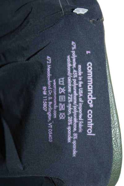 Commando Womens Ankle Jeggings Biker Solid Black Size L