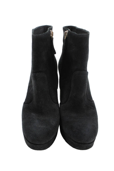 Kate Spade New York Womens Leather Zippered Heeled Ankle Boots Black Size 9