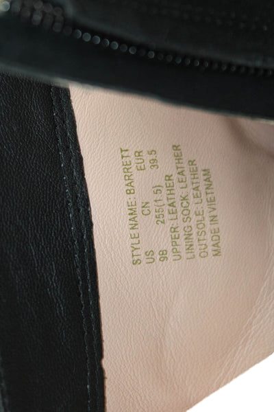 Kate Spade New York Womens Leather Zippered Heeled Ankle Boots Black Size 9