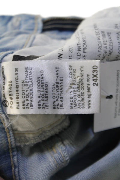 AG Adriano Goldschmied Women Bootcut Flared Light Blue High Rise Jeans Size 24