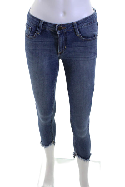 Just Black Women Ankle Cropped Skinny Blue Jeans Size 24