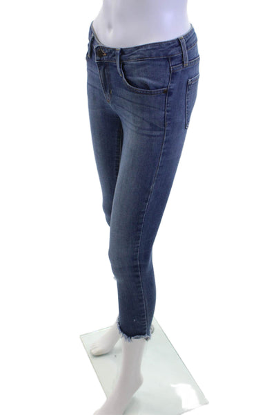 Just Black Women Ankle Cropped Skinny Blue Jeans Size 24