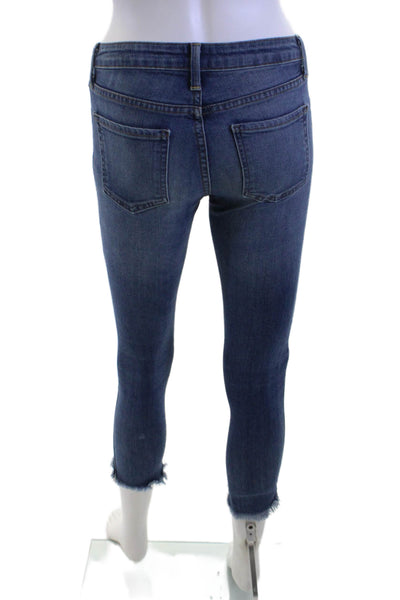 Just Black Women Ankle Cropped Skinny Blue Jeans Size 24