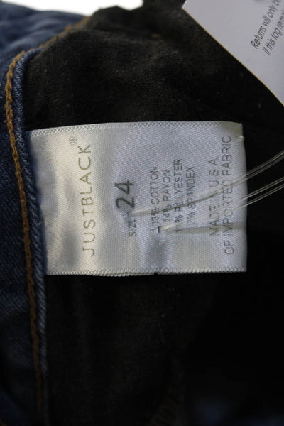 Just Black Women Ankle Cropped Skinny Blue Jeans Size 24