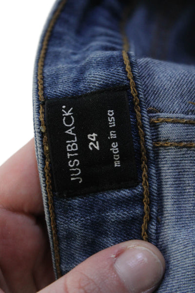 Just Black Women Ankle Cropped Skinny Blue Jeans Size 24