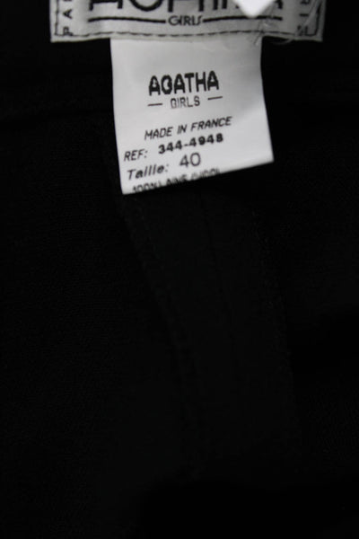 Agatha Paris Unisex Black Dress Pants Acetate Size 40